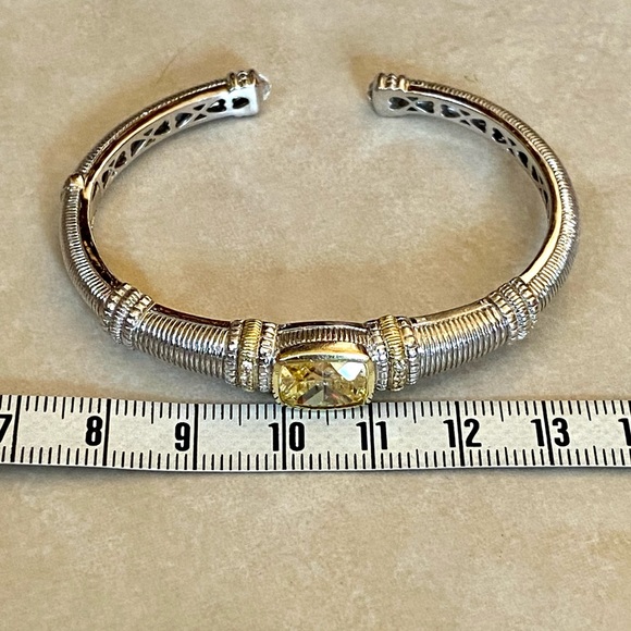 Judith Ripka Canary Diamond Cuff Bracelet - Picture 12 of 16